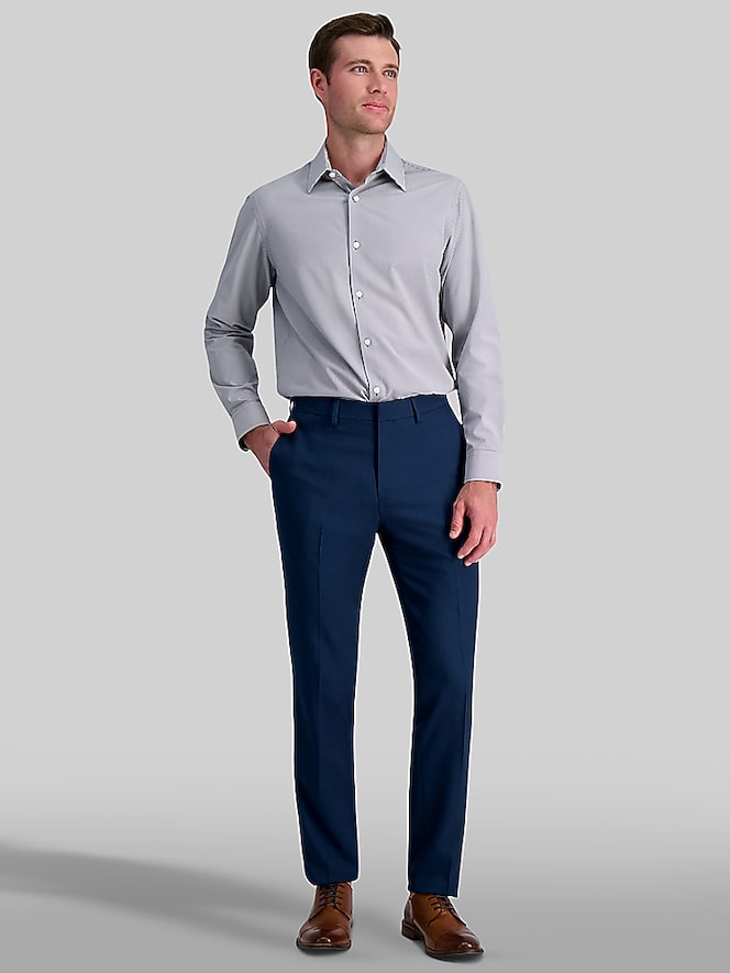 Haggar Classic Fit Plaid Dress Shirt