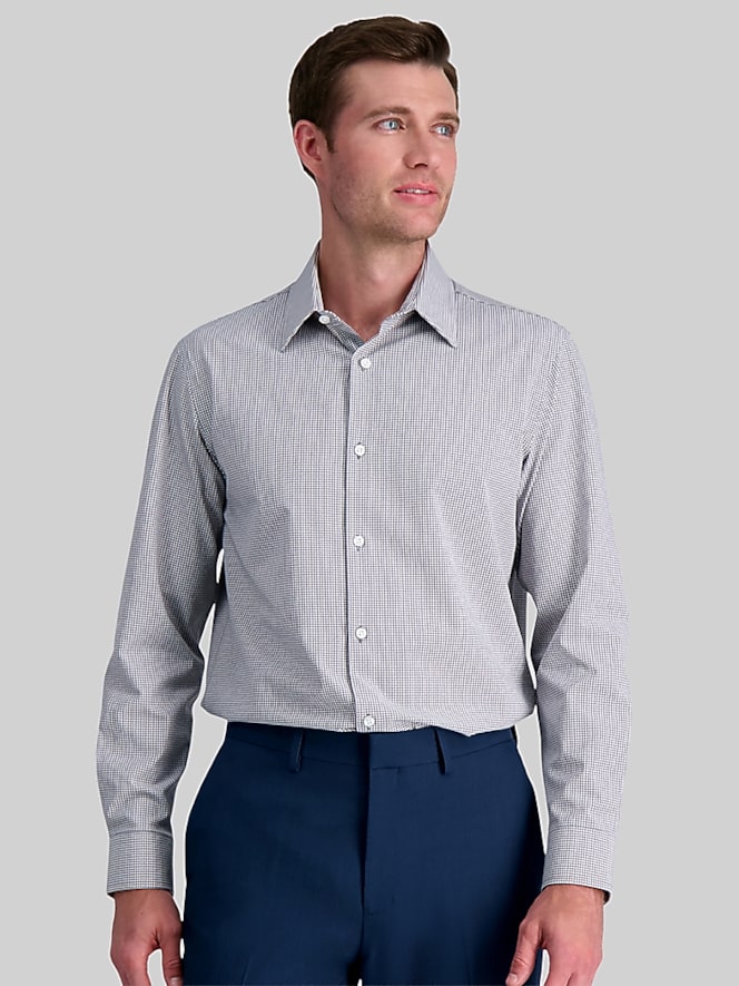 Haggar Classic Fit Plaid Dress Shirt