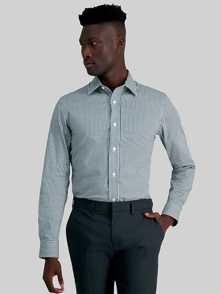 mens green check dress shirt Haggar Classic Fit Shirt, Lt Check baby shower outfit