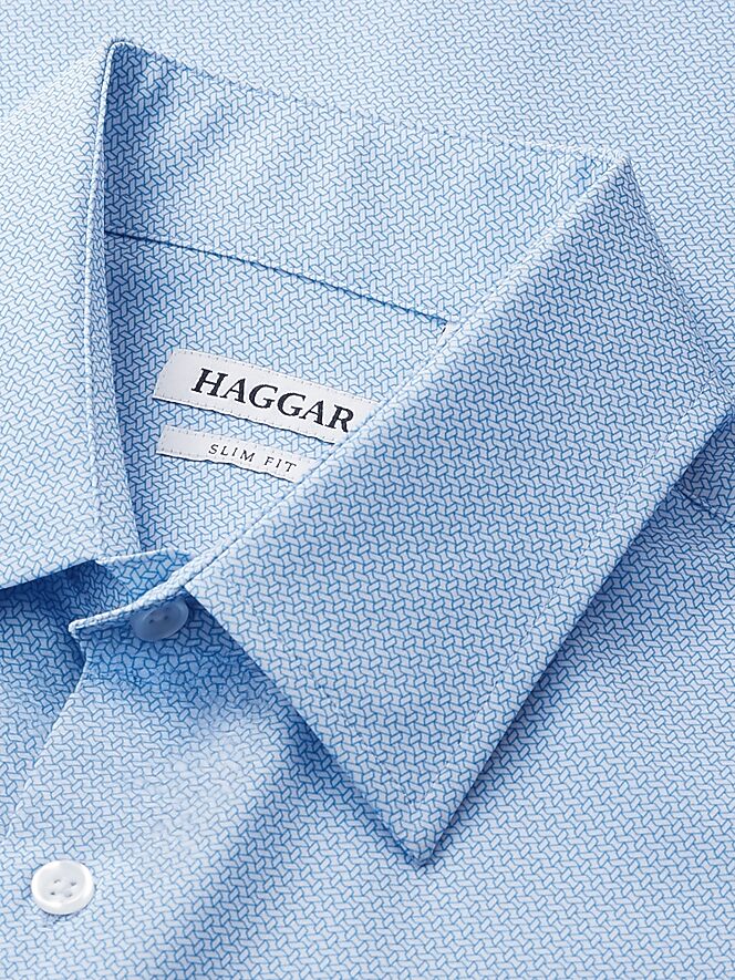 Haggar Slim Fit Geo Dress Shirt
