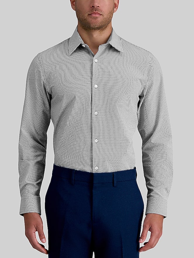 Haggar Slim Fit Check Dress Shirt