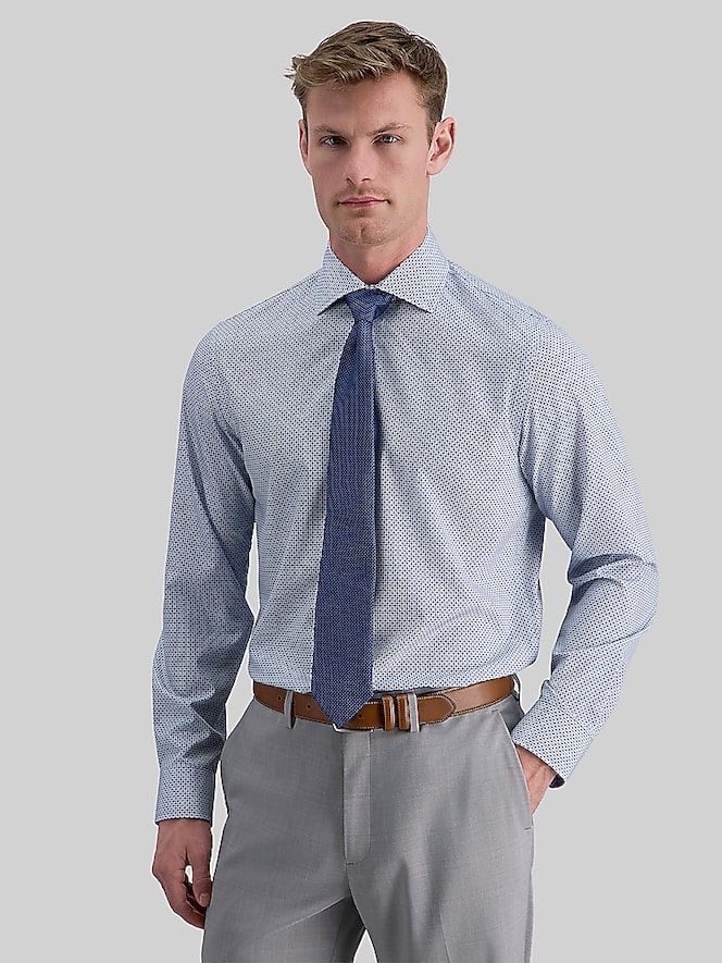 Haggar Slim Fit Check Dress Shirt