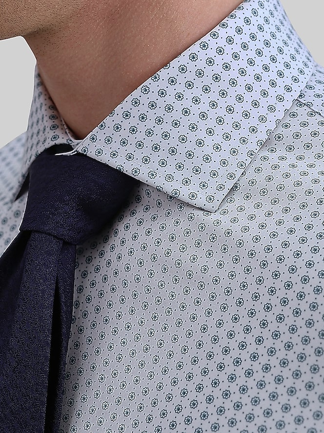 Haggar Slim Fit Geo Patterned Dress Shirt