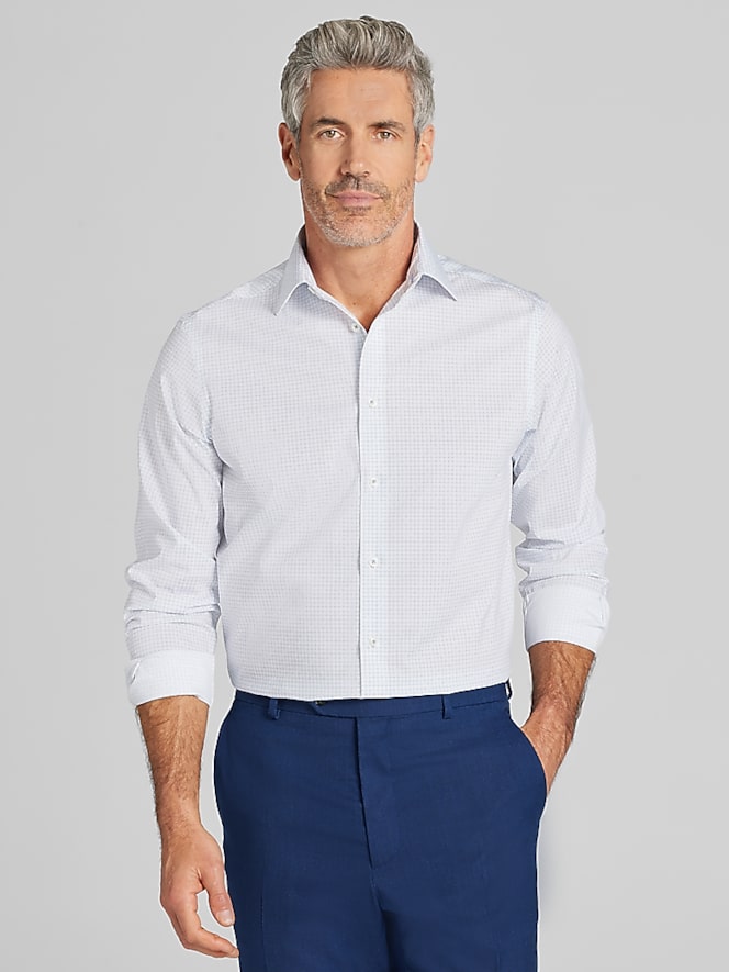Joseph &Amp; Feiss Modern Fit Mini Grid Dot Dress Shirt