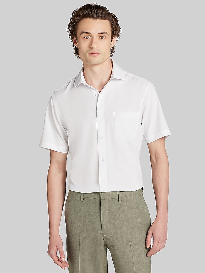 Joseph &Amp; Feiss Slim Fit Short Sleeve 4-Way Stretch Dress Shirt