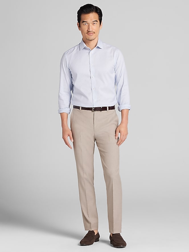 Awearness Kenneth Cole Slim Fit Mini Print Dress Shirt