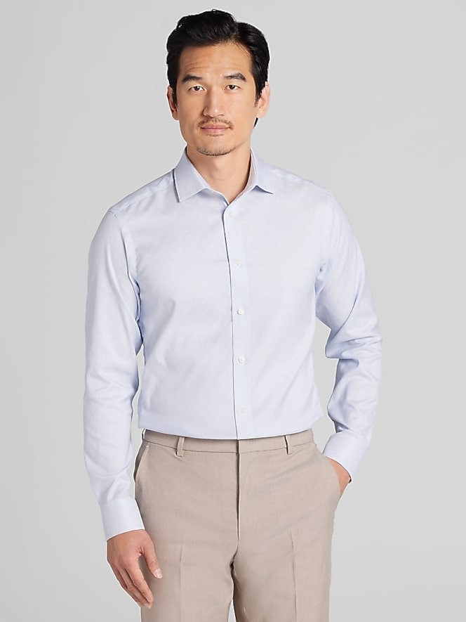 Awearness Kenneth Cole Slim Fit Mini Print Dress Shirt