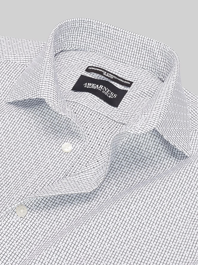 Awearness Kenneth Cole Slim Fit Mini Check Dress Shirt