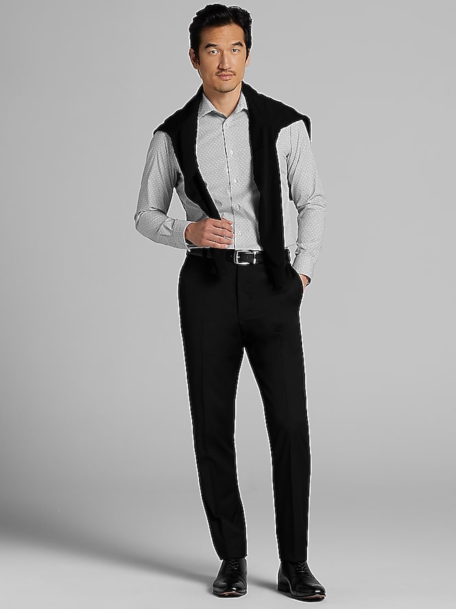 Awearness Kenneth Cole Slim Fit Mini Check Dress Shirt