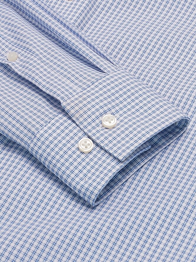 Awearness Kenneth Cole Slim Fit Spread Collar Purple Check Dress Shirt