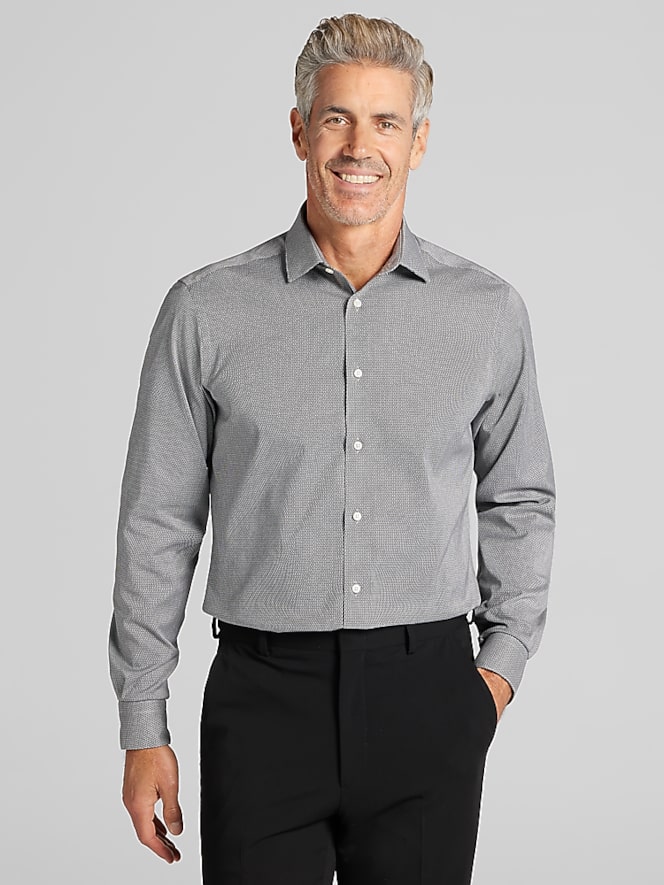Awearness Kenneth Cole Slim Fit Mini Check Dress Shirt