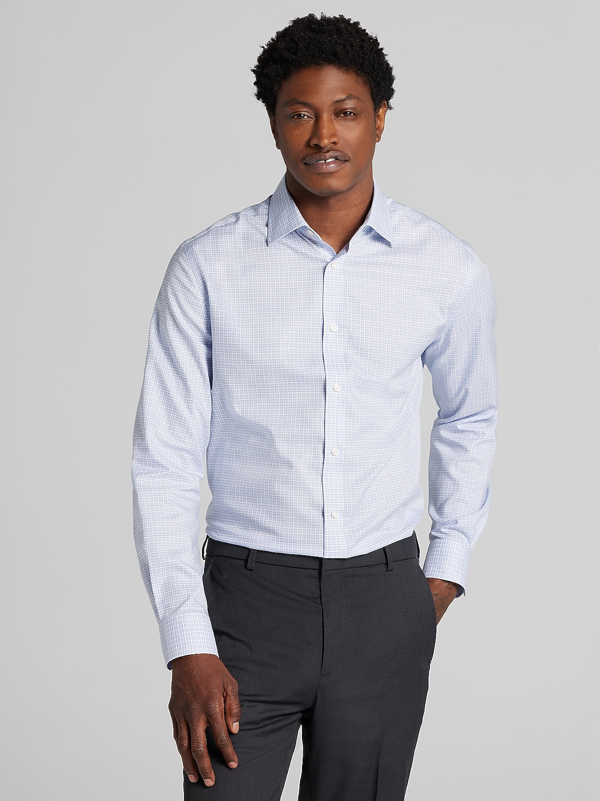 joseph abboud dress shirt 6655 97% Cotton/3% Lastol Boy's - Solid Plaid Suit Pants Features front and back pockets Joseph Abboud Modern Fit Sport