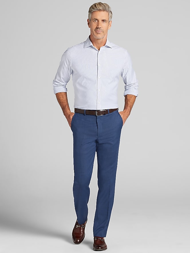 Joseph Abboud Modern Fit Stripe Performance Dress Shirt