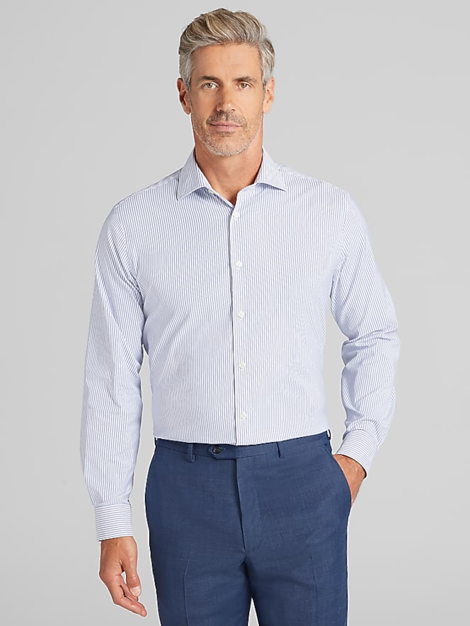 Joseph Abboud Modern Fit Stripe Performance Dress Shirt