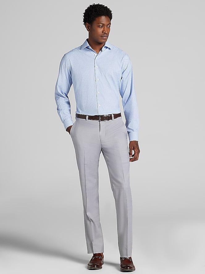 Joseph Abboud Modern Fit Plaid Performance Dress Shirt