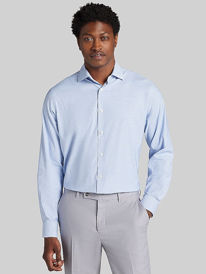 Joseph Abboud Modern Fit Plaid Performance Dress Shirt