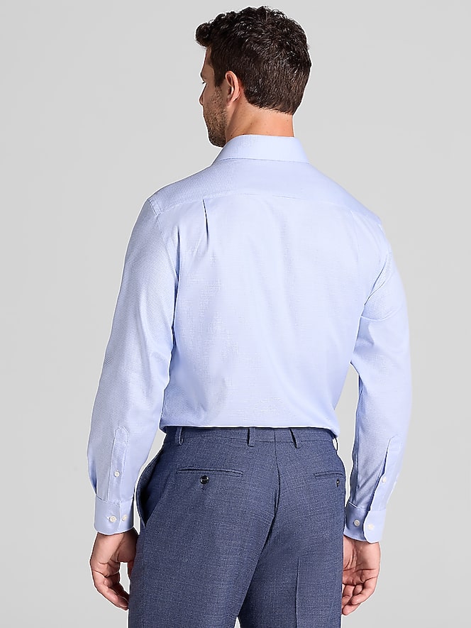 Pronto Uomo Modern Fit Mini Neat Dress Shirt, Blue - Image 3 of 5