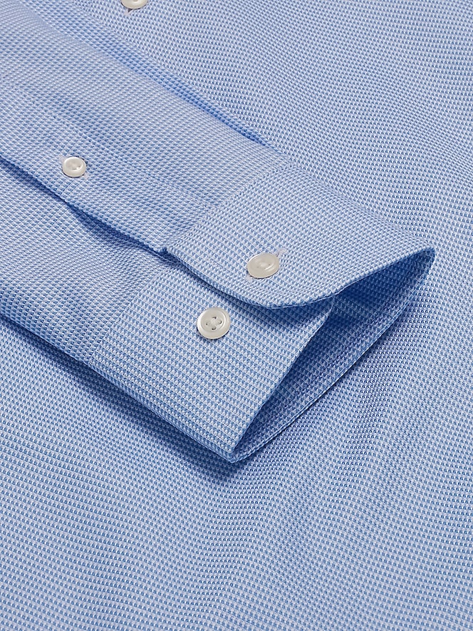 Pronto Uomo Modern Fit Mini Neat Dress Shirt, Blue - Image 5 of 5
