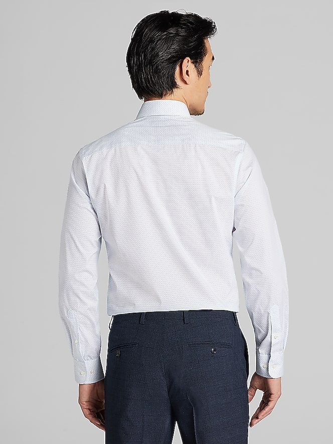 Egara Skinny Fit Mini Diamond Pattern Dress Shirt