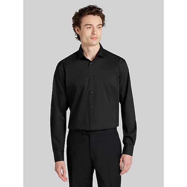 Egara Big & Tall Men's Modern Fit Dress Shirt Black - Size: 16 1/2 36/37