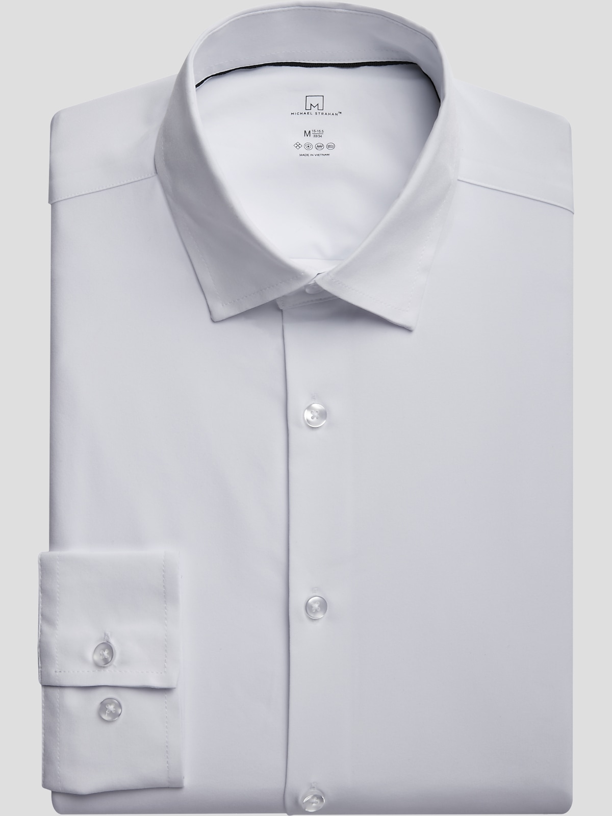 Michael Strahan Modern Fit Spread Collar Dress Shirt Clearance