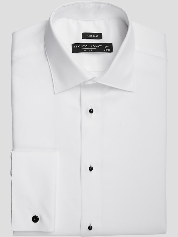 Pronto Uomo Modern Fit French Cuff Tuxedo Formal Shirt Formal