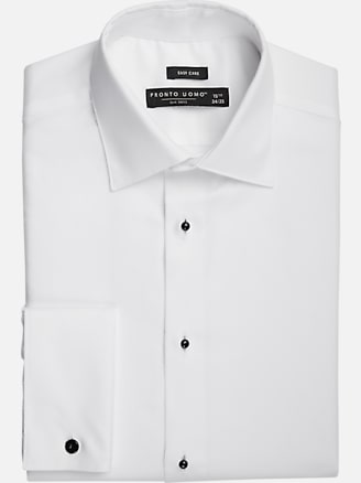 Pronto Uomo Modern Fit French Cuff Tuxedo Formal Shirt | All Clearance ...
