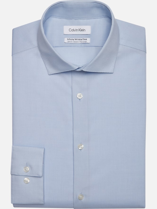 Calvin Klein Infinite Wrinkle Free Slim Fit Stretch Collar Dress Shirt