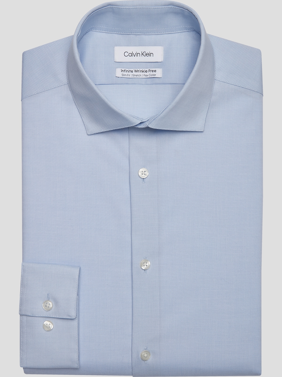 Calvin Klein Infinite Wrinkle Free Slim Fit Stretch Collar Dress