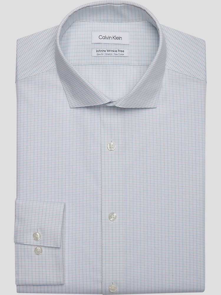 Calvin Klein White 100% Cotton Dress Shirts for Men for sale