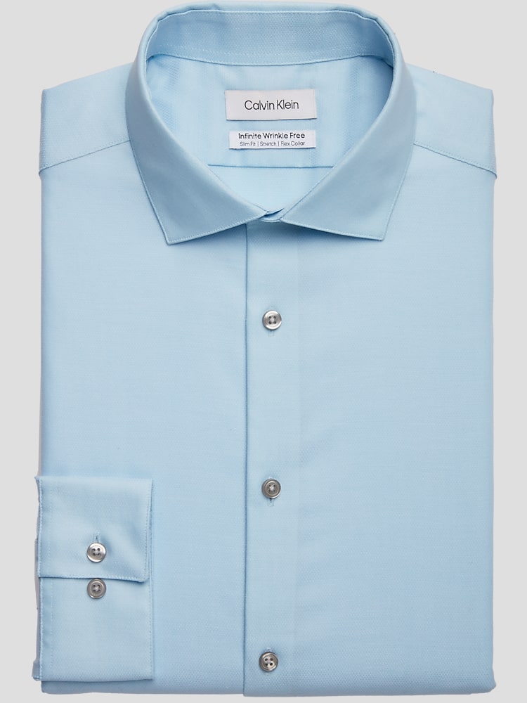 Calvin Klein Infinite Wrinkle Free Slim Fit Stretch Collar Dress Shirt |  Men's Shirts | Moores Clothing