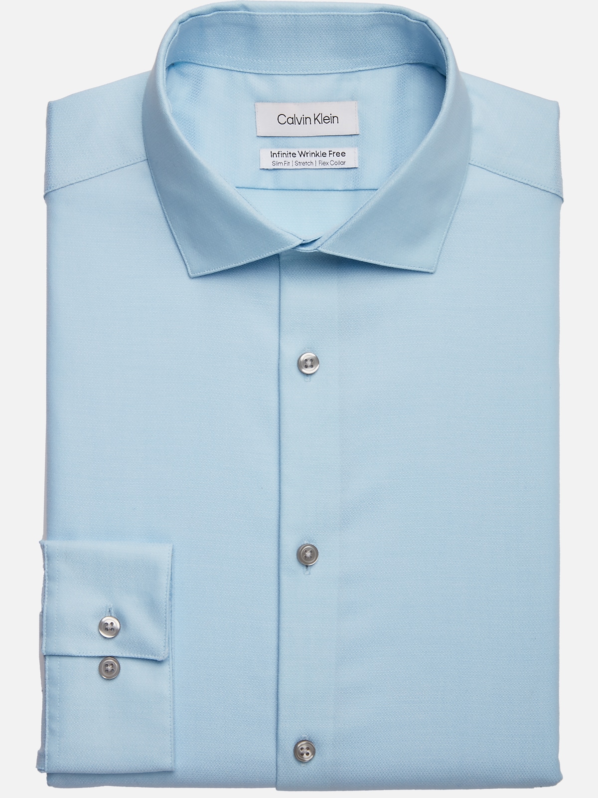 Calvin Klein Infinite Fit Clearance Shirt Slim | Wearhouse Stretch Wrinkle Collar Men\'s Dress Dress Shirts| Free