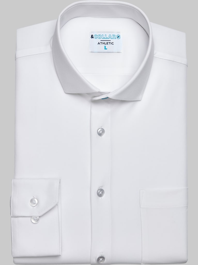 &Amp;Collar Athletic Fit Stain-Repellent Dress Shirt