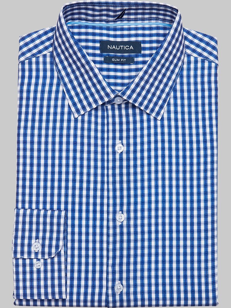 Nautica Slim Fit Performance 4Way Stretch Dress Shirt Dress Shirts