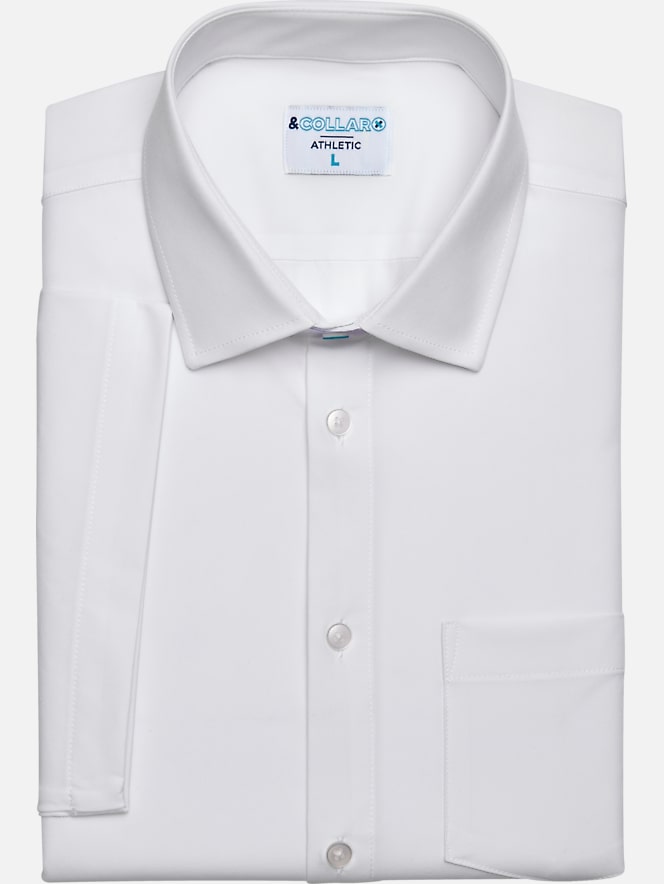 &Collar Pacific Athletic Fit Short Sleeve Dress Shirt | All Clearance ...