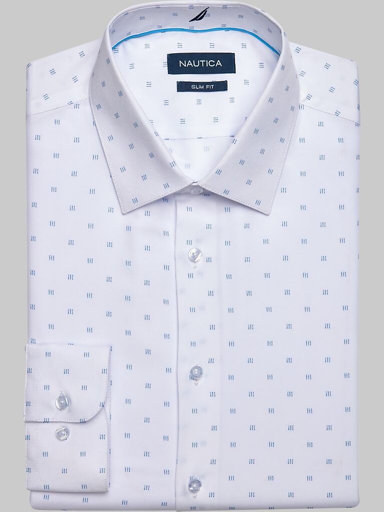 Nautica Slim Fit Performance 4Way Stretch Dress Shirt Dress Shirts