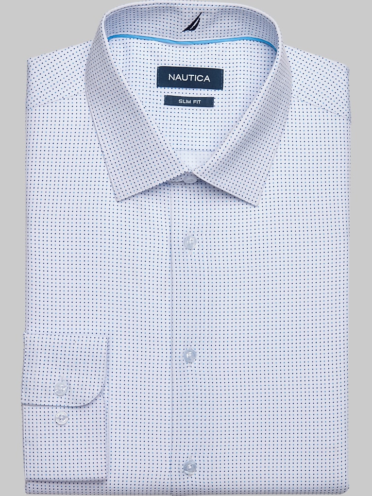 Nautica Slim Fit Performance 4Way Stretch Dress Shirt Dress Shirts