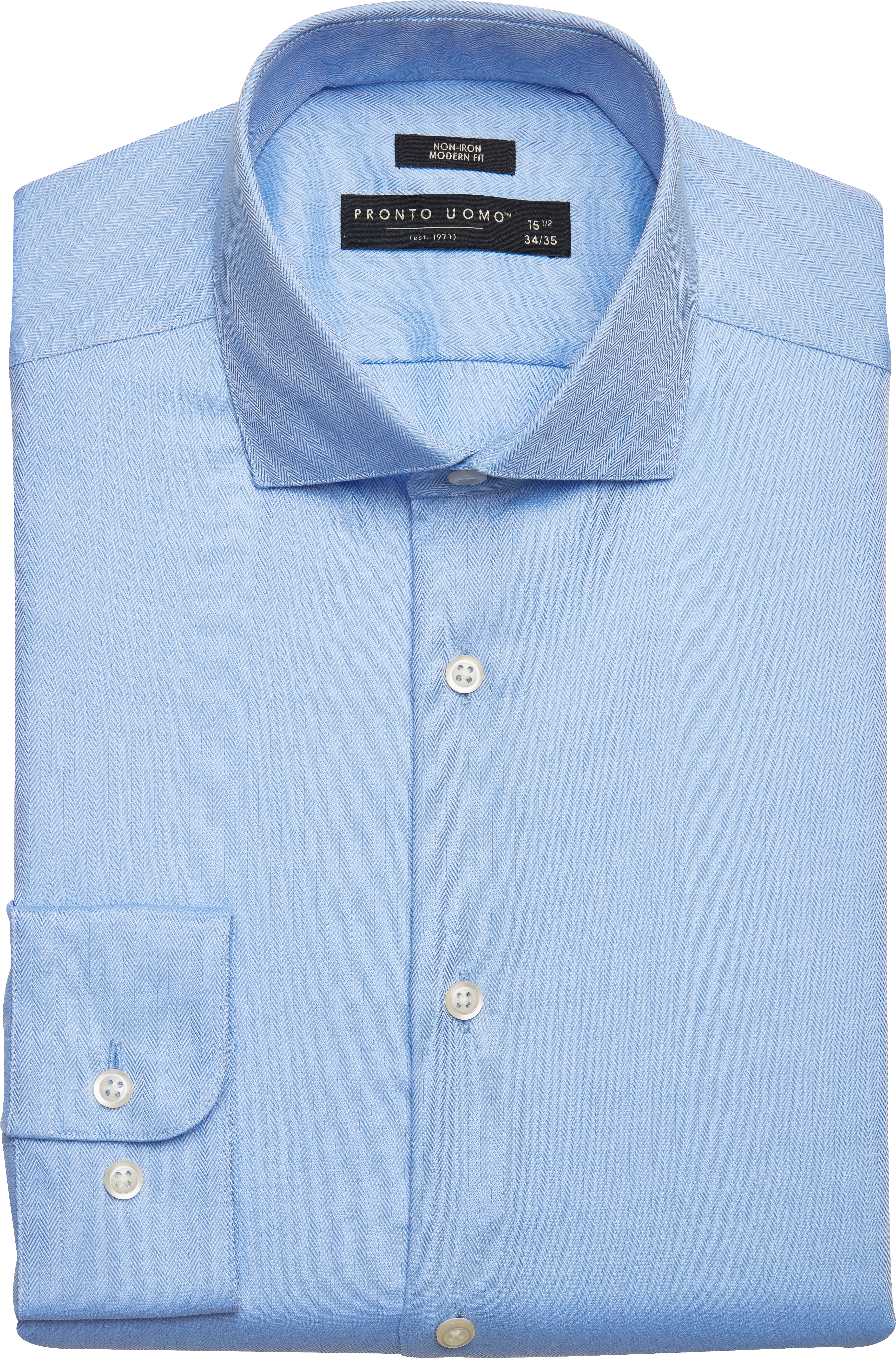 Pronto Uomo Modern Fit Herringbone Stripe Dress Shirt | Dress Shirts |  Men's Wearhouse