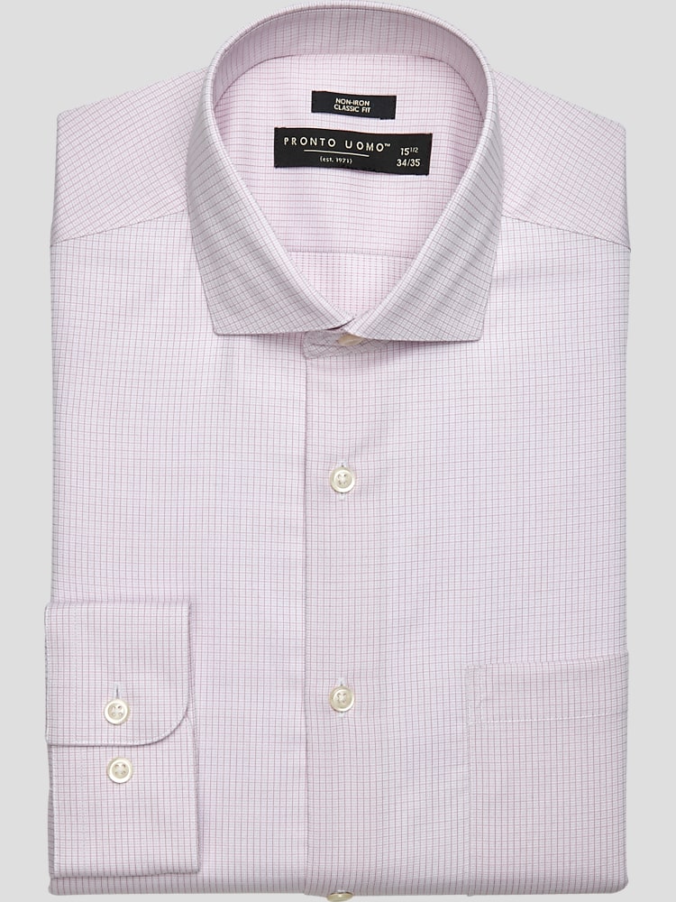 Pronto Uomo Classic Fit Check Dress Shirt Clearance Dress Shirts