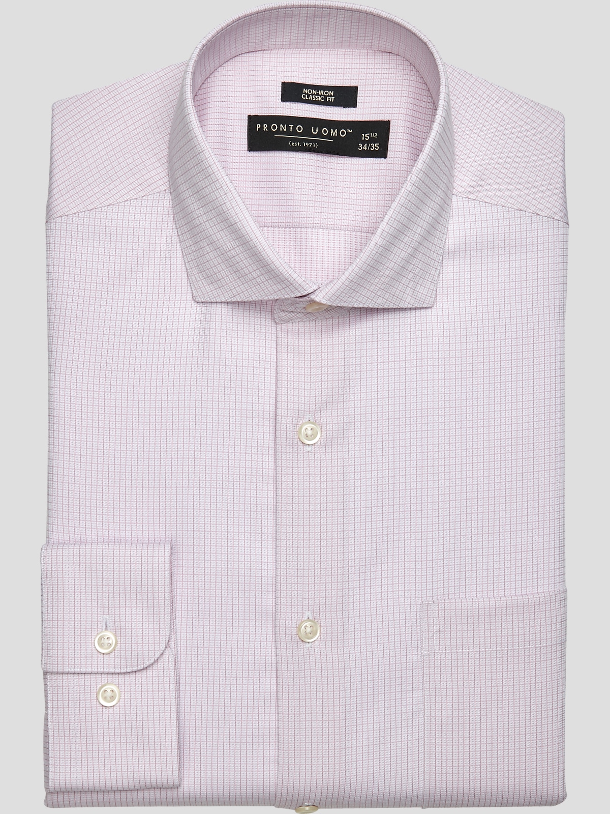 Pronto Uomo Classic Fit Check Dress Shirt Clearance Dress Shirts