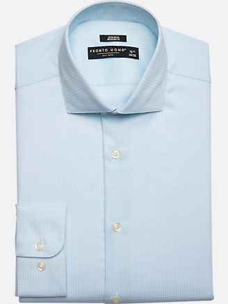 Pronto Uomo Modern Fit Spread Collar Dress Shirt Check | All Clearance ...
