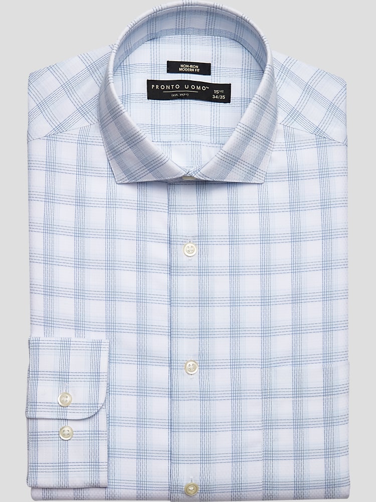 Pronto Uomo Modern Fit Spread Collar Dress Shirt Clearance Dress