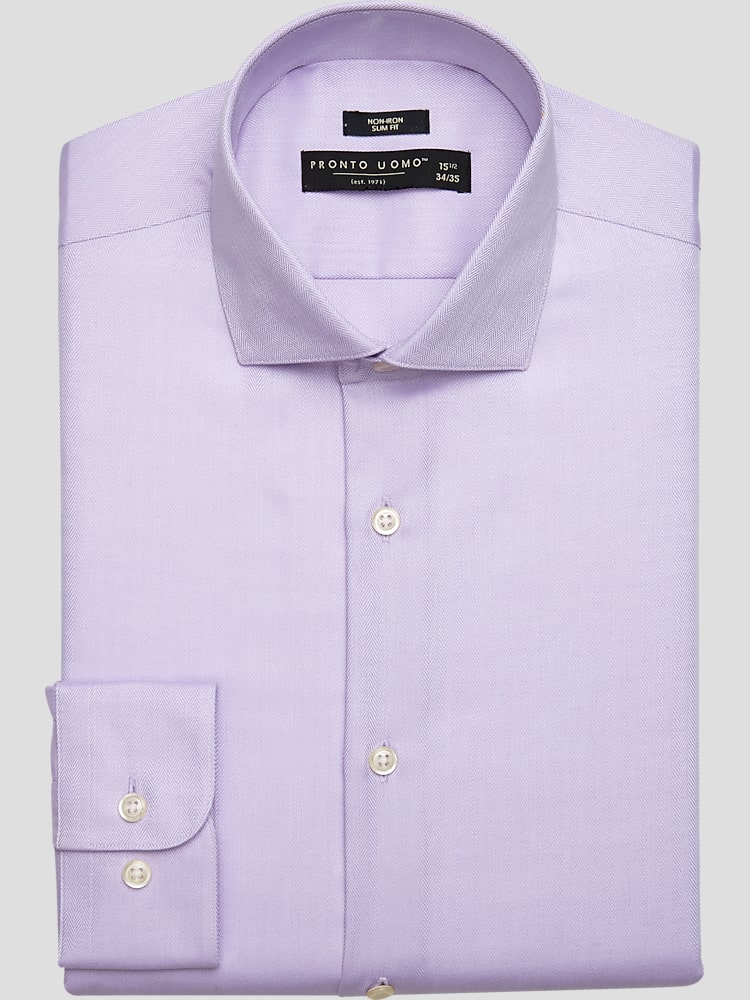 Pronto Uomo Slim Fit Spread Collar Dress Shirt Clearance Dress