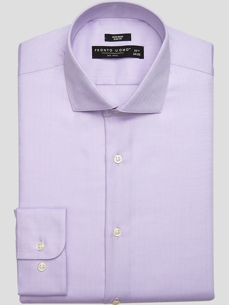 Pronto Uomo Slim Fit Spread Collar Shirt