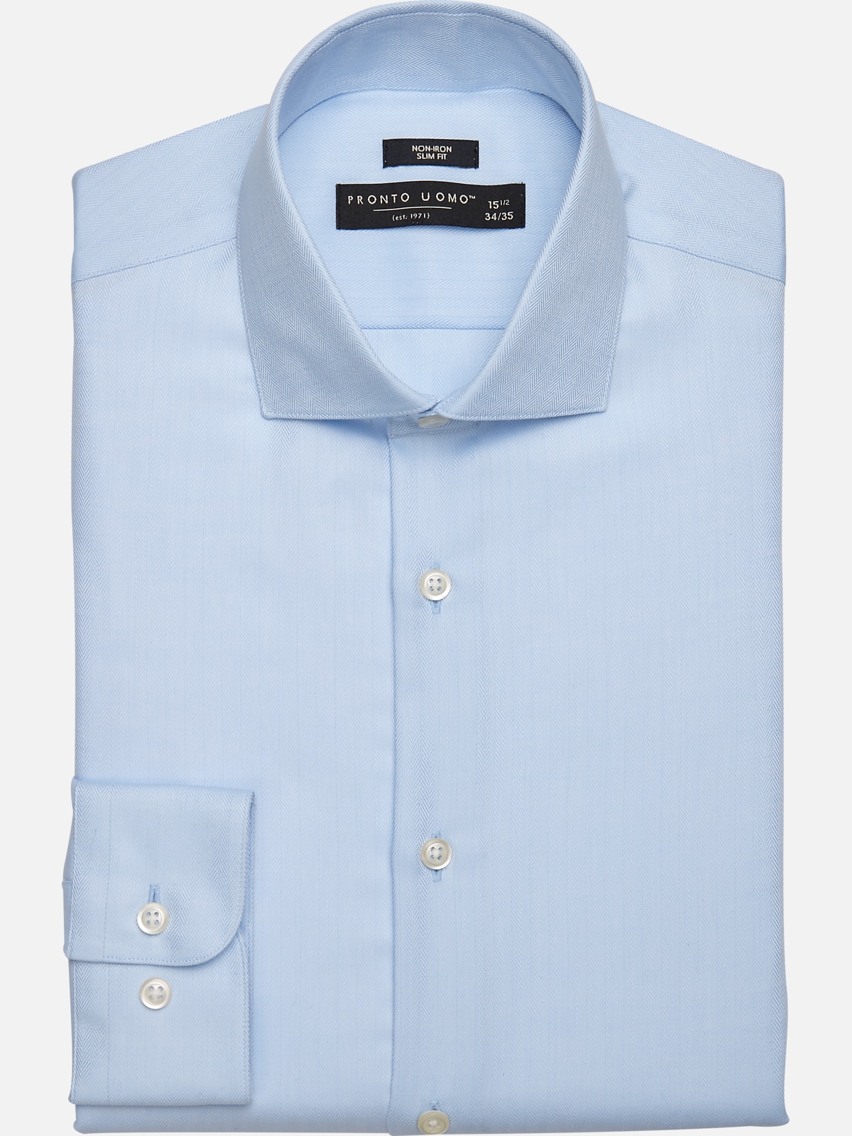 Pronto Uomo Slim Fit Herringbone Dress Shirt | Clearance Dress Shirts ...
