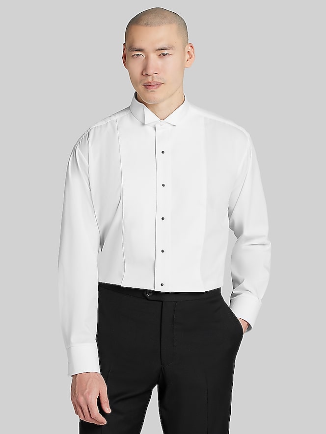 Neil Allyn Classic Fit Mardi Gras Pique Wing Collar Tux Dress Shirt