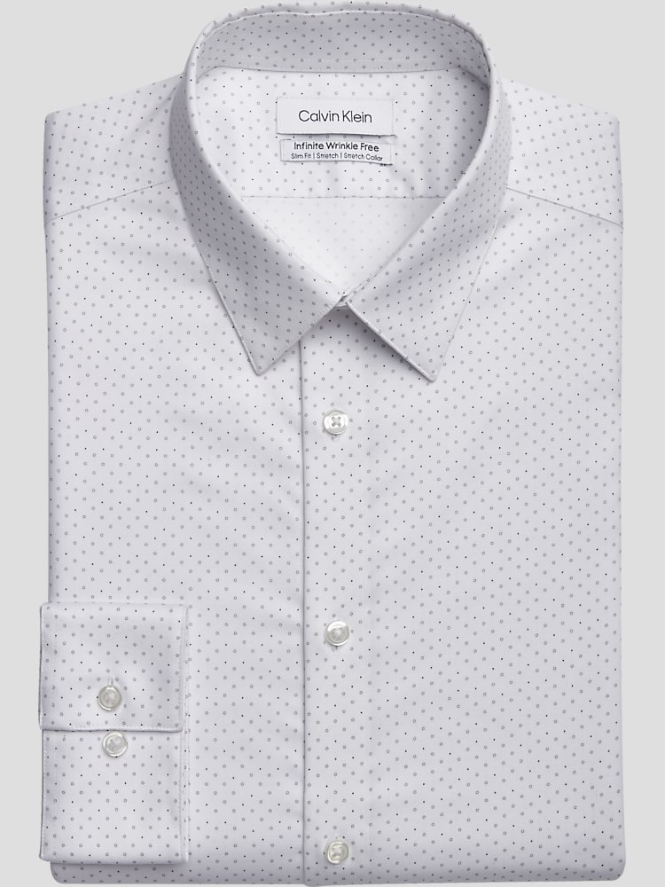 Calvin Klein Infinite Wrinkle Free Slim Fit Stretch Collar Dress Shirt, Clearance Dress Shirts