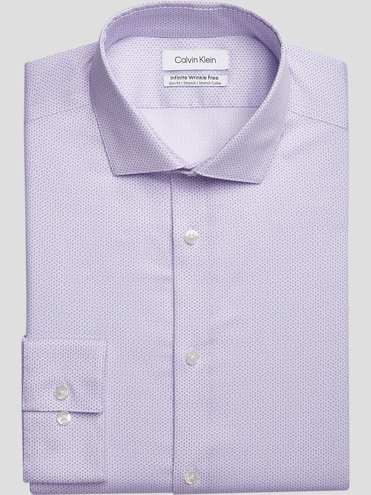 Calvin Klein Infinite Wrinkle Free Slim Fit Stretch Collar Dress Shirt |  Men's Shirts | Moores Clothing