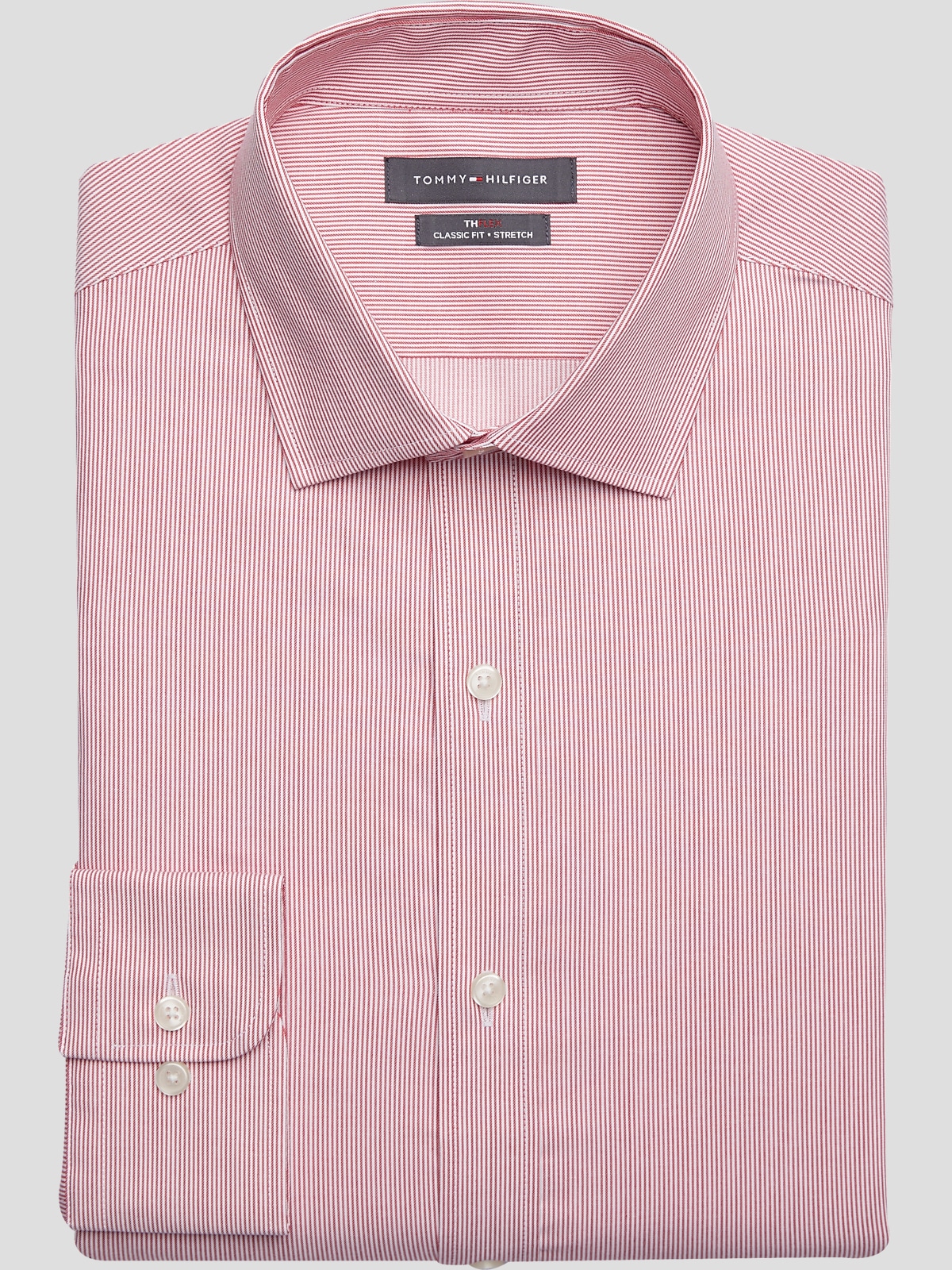 Tommy Hilfiger Flex Classic Fit Spread Collar Dress Shirt | Work| Men's  Wearhouse