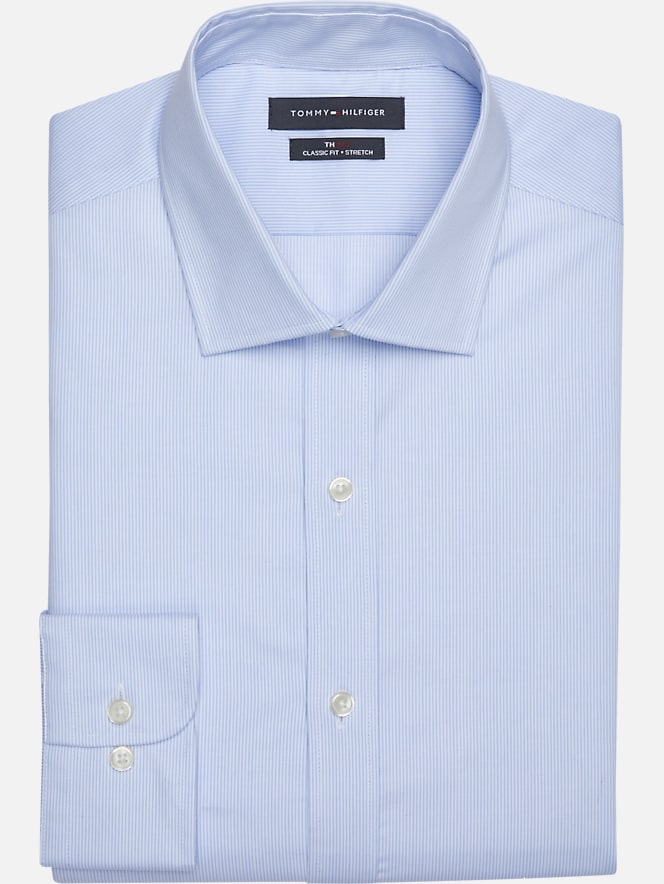 Tommy Hilfiger Flex Classic Fit Spread Collar Dress Shirt | Work| Men's ...